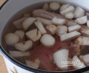 Грибной суп с мясом - фото шаг 3